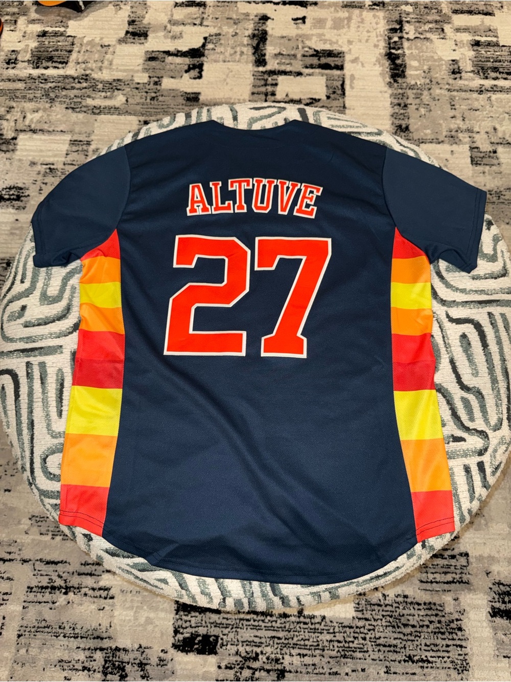 Jose Altuve #27 Houston Astros Rainbow Jersey Size M